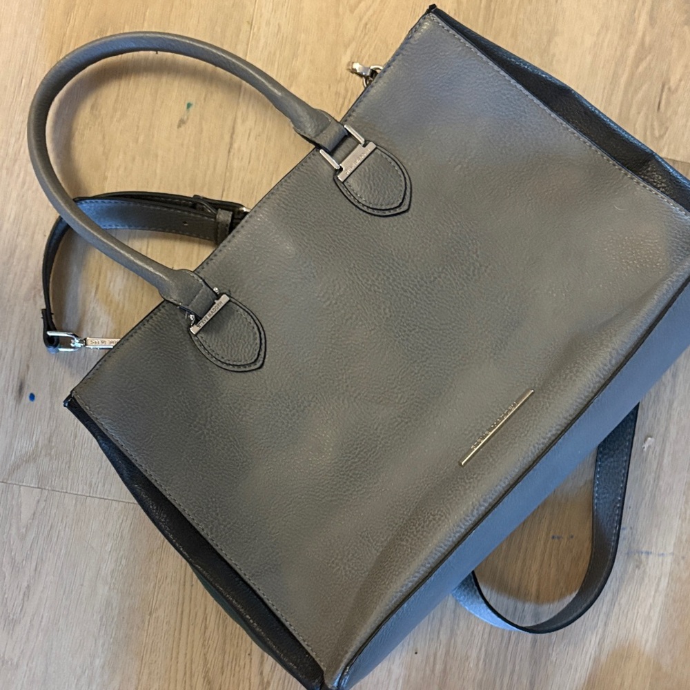 Steve Madden Charcoal and Black Women's Tote Bag - Picture 1 of 1